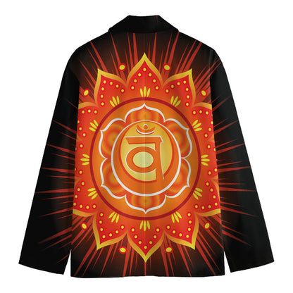 Swadhisthana Chakra Mandala Print Men's Cotton Blazer