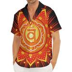 Swadhisthana Chakra Mandala Print Men's Deep V-Neck Shirt