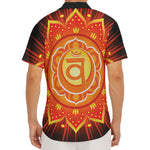 Swadhisthana Chakra Mandala Print Men's Deep V-Neck Shirt