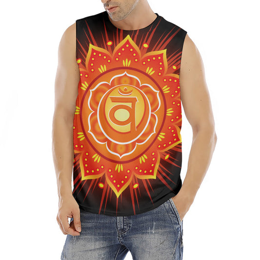 Swadhisthana Chakra Mandala Print Men's Fitness Tank Top