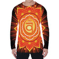 Swadhisthana Chakra Mandala Print Men's Long Sleeve T-Shirt