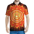 Swadhisthana Chakra Mandala Print Men's Polo Shirt