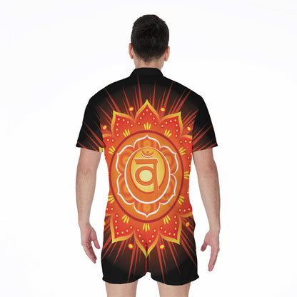 Swadhisthana Chakra Mandala Print Men's Rompers