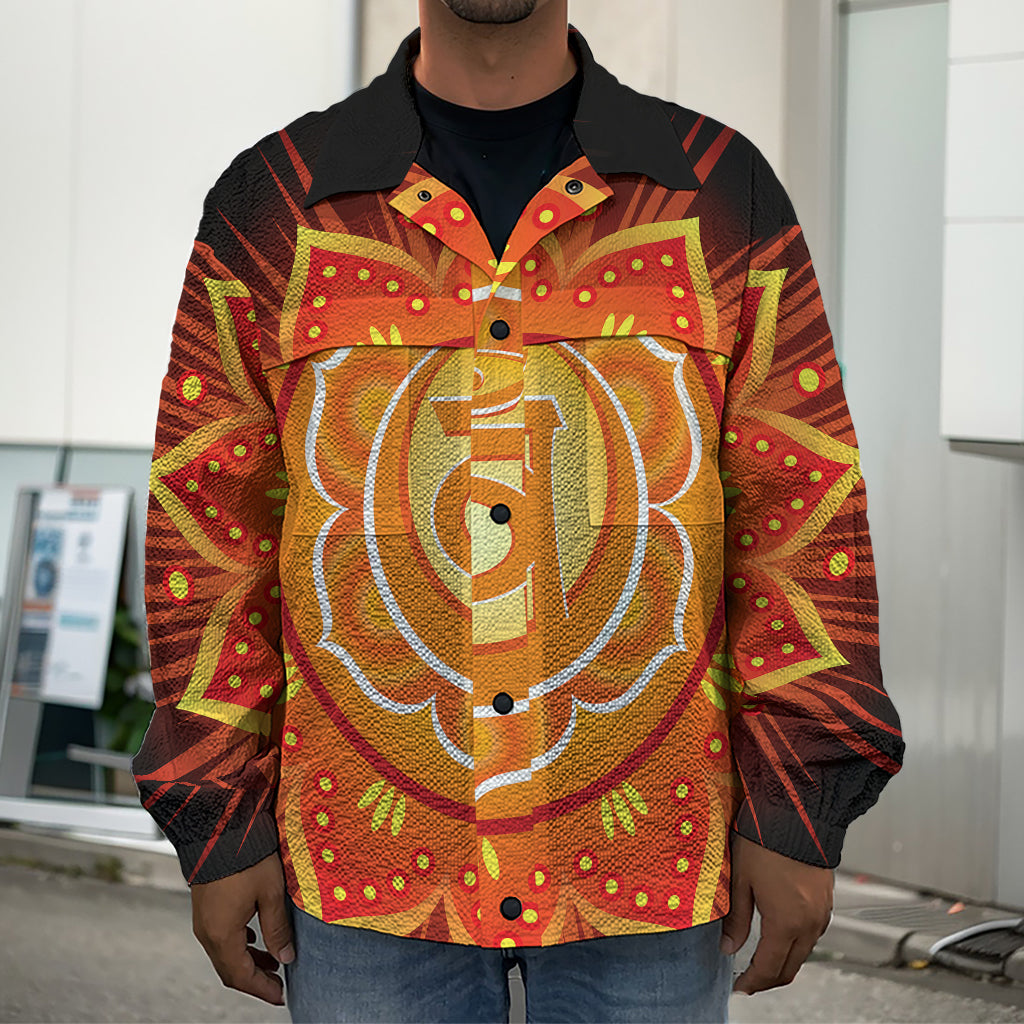 Swadhisthana Chakra Mandala Print Men's Shirt Jacket