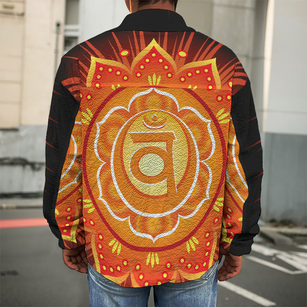 Swadhisthana Chakra Mandala Print Men's Shirt Jacket