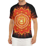 Swadhisthana Chakra Mandala Print Men's Short Sleeve Rash Guard