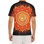Swadhisthana Chakra Mandala Print Men's Short Sleeve Rash Guard