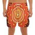 Swadhisthana Chakra Mandala Print Men's Split Running Shorts