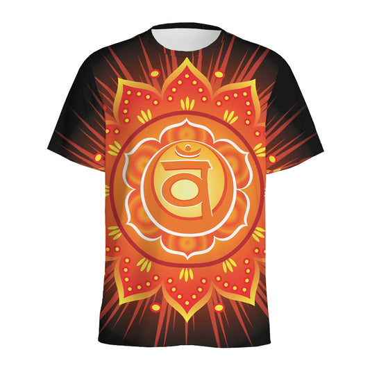 Swadhisthana Chakra Mandala Print Men's Sports T-Shirt