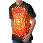 Swadhisthana Chakra Mandala Print Men's Velvet T-Shirt