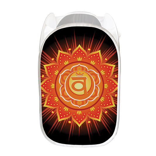 Swadhisthana Chakra Mandala Print Mesh Laundry Hamper