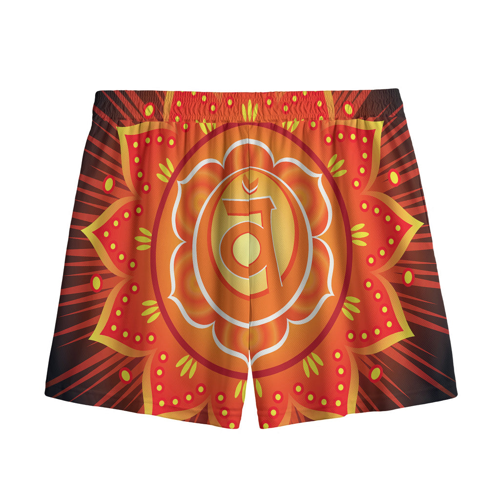 Swadhisthana Chakra Mandala Print Mesh Shorts