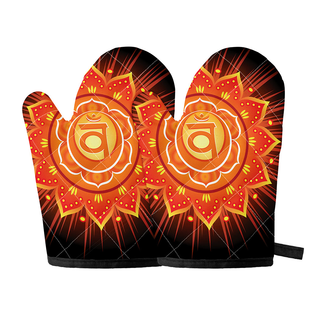 Swadhisthana Chakra Mandala Print Oven Mitts