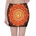 Swadhisthana Chakra Mandala Print Pencil Mini Skirt