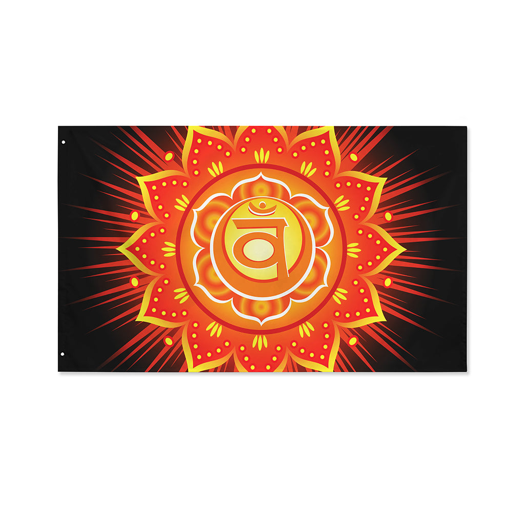 Swadhisthana Chakra Mandala Print Polyester Flag