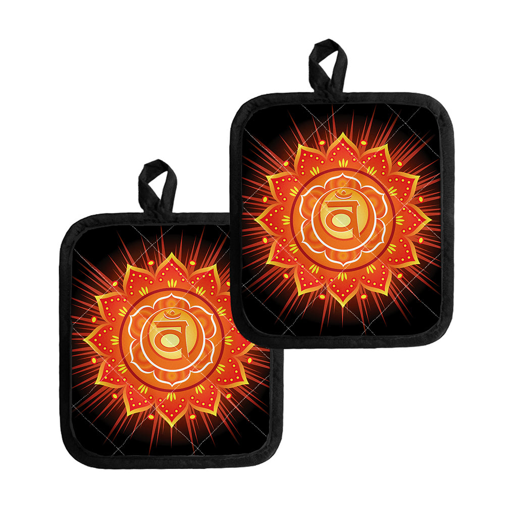 Swadhisthana Chakra Mandala Print Pot Holders