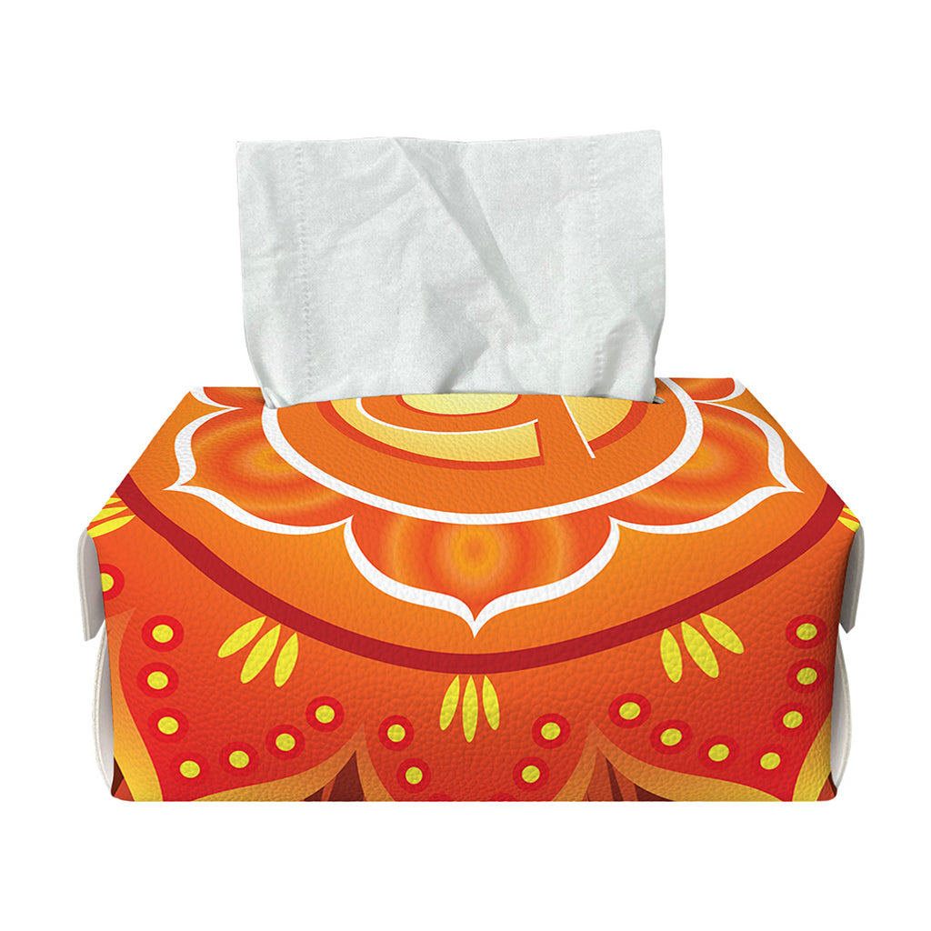 Swadhisthana Chakra Mandala Print Rectangle Tissue Box Cover