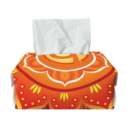 Swadhisthana Chakra Mandala Print Rectangle Tissue Box Cover