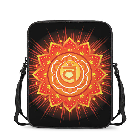 Swadhisthana Chakra Mandala Print Rectangular Crossbody Bag
