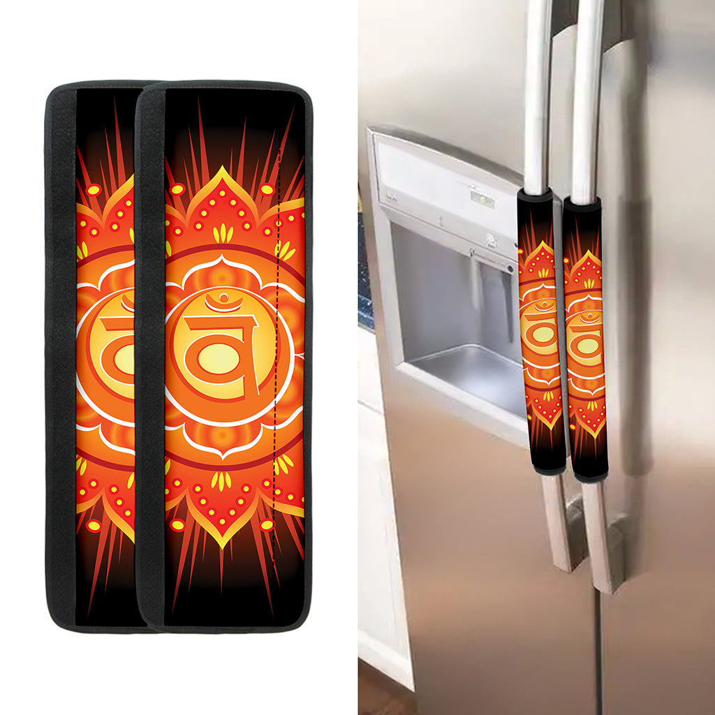 Swadhisthana Chakra Mandala Print Refrigerator Handle Covers