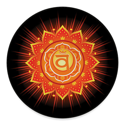 Swadhisthana Chakra Mandala Print Round Floor Mat