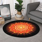 Swadhisthana Chakra Mandala Print Round Rug