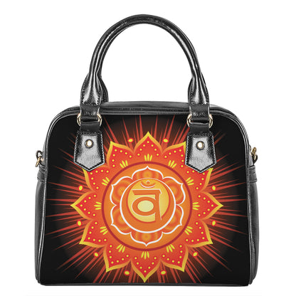 Swadhisthana Chakra Mandala Print Shoulder Handbag