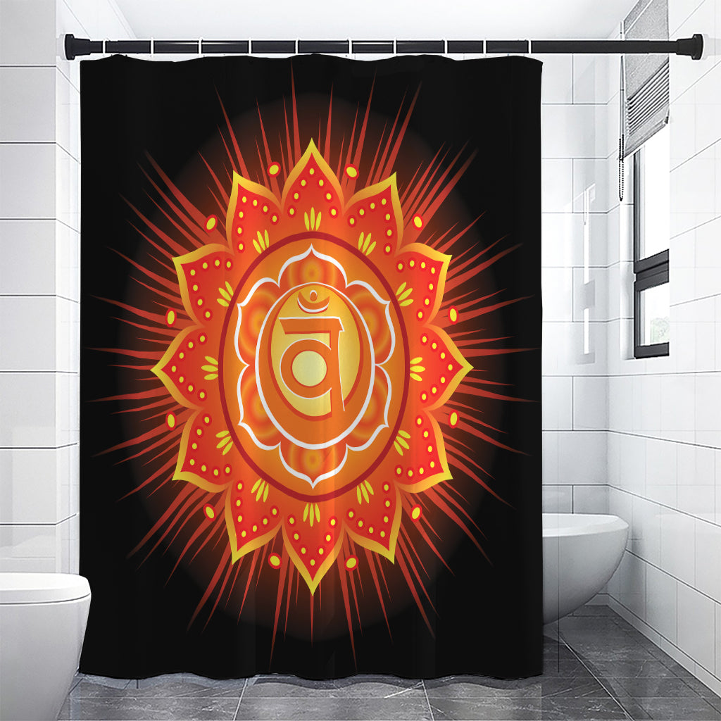 Swadhisthana Chakra Mandala Print Shower Curtain