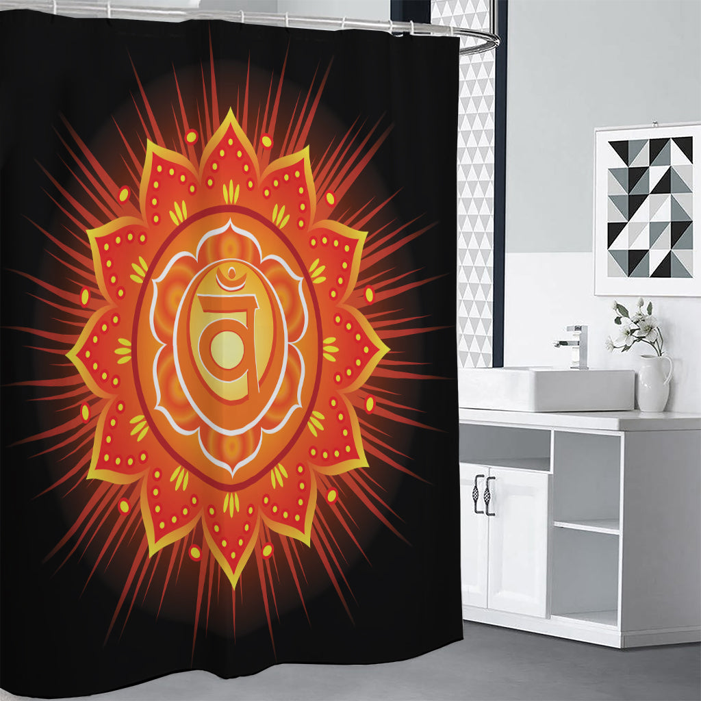 Swadhisthana Chakra Mandala Print Shower Curtain