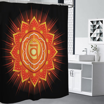 Swadhisthana Chakra Mandala Print Shower Curtain
