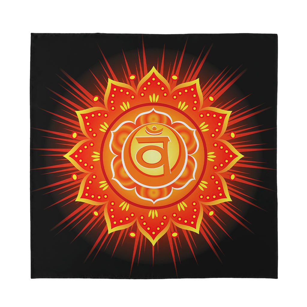 Swadhisthana Chakra Mandala Print Silk Bandana