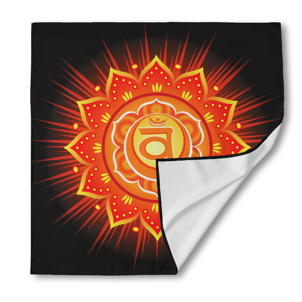 Swadhisthana Chakra Mandala Print Silk Bandana