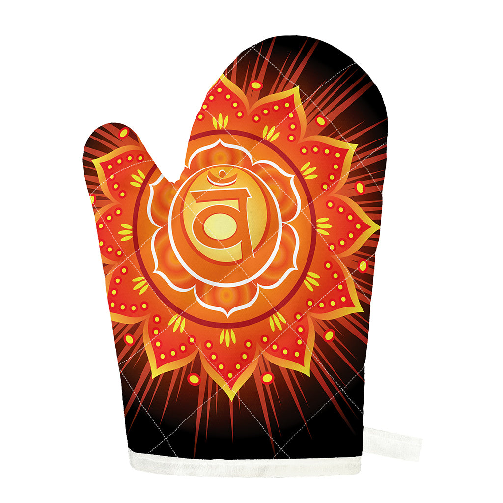 Swadhisthana Chakra Mandala Print Single Oven Mitt