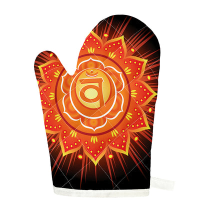 Swadhisthana Chakra Mandala Print Single Oven Mitt