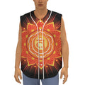 Swadhisthana Chakra Mandala Print Sleeveless Baseball Jersey
