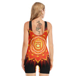 Swadhisthana Chakra Mandala Print Sleeveless One Piece Swimsuit