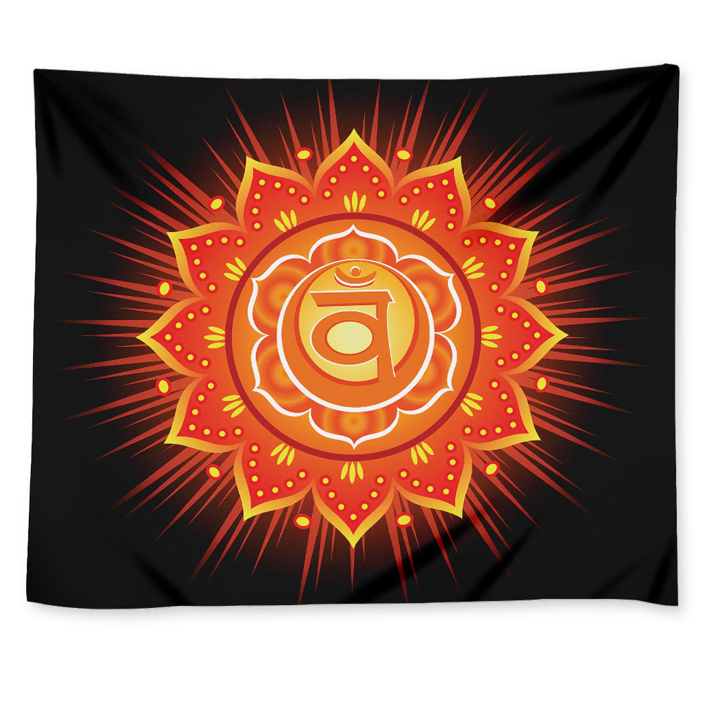 Swadhisthana Chakra Mandala Print Tapestry
