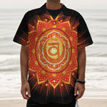 Swadhisthana Chakra Mandala Print Textured Short Sleeve Shirt
