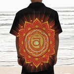 Swadhisthana Chakra Mandala Print Textured Short Sleeve Shirt