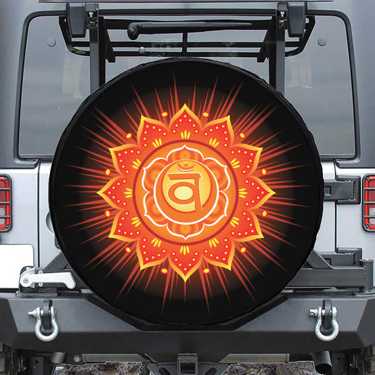 Swadhisthana Chakra Mandala Print Tire Cover