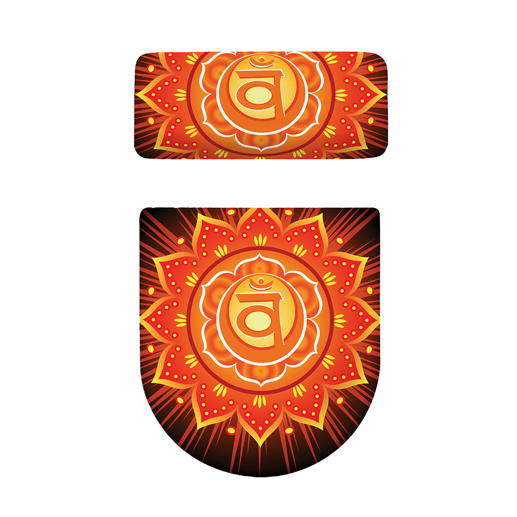Swadhisthana Chakra Mandala Print Toilet Lid And Tank Cover Set