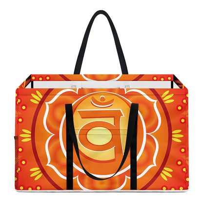 Swadhisthana Chakra Mandala Print Utility Tote Bag