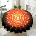 Swadhisthana Chakra Mandala Print Waterproof Round Tablecloth