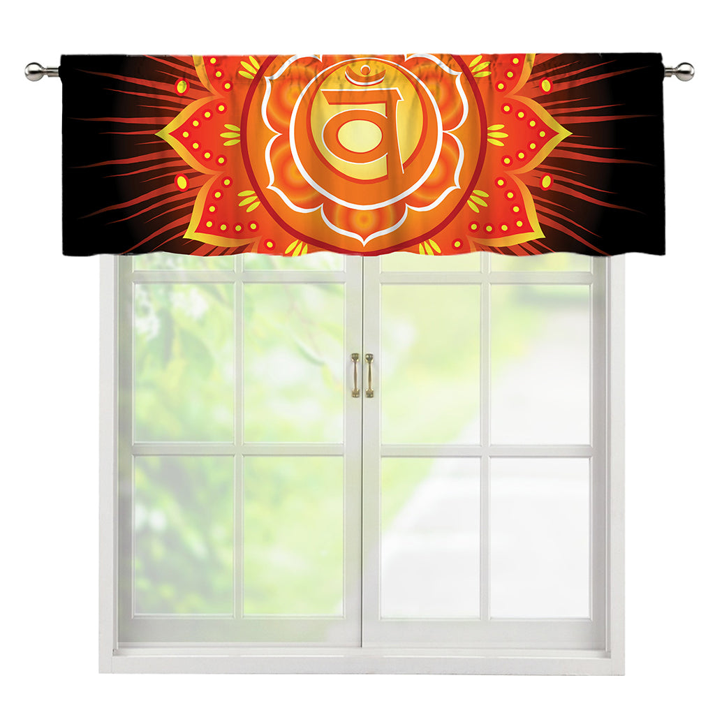 Swadhisthana Chakra Mandala Print Window Valance