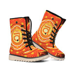 Swadhisthana Chakra Mandala Print Winter Boots