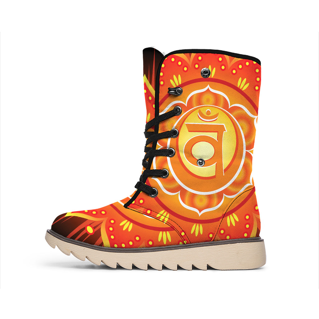 Swadhisthana Chakra Mandala Print Winter Boots
