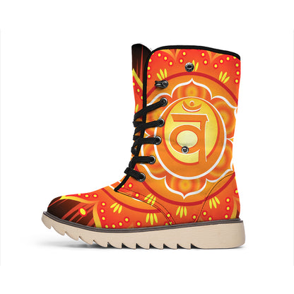 Swadhisthana Chakra Mandala Print Winter Boots