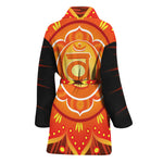 Swadhisthana Chakra Mandala Print Women's Bathrobe