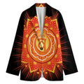Swadhisthana Chakra Mandala Print Women's Cotton Blazer
