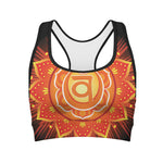 Swadhisthana Chakra Mandala Print Women's Sports Bra